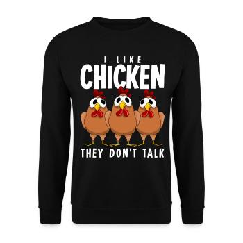 Chicken Farmer Chickens Poultry - Unisex Pullover - Schwarz - Vorne - Alina (178cm) & Michal (187cm)