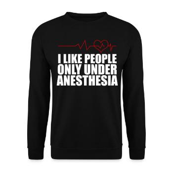 Doctor Hospital Nurse Anesthetist - Unisex Sweatshirt - black - Front - Alina (178cm) & Michal (187cm)