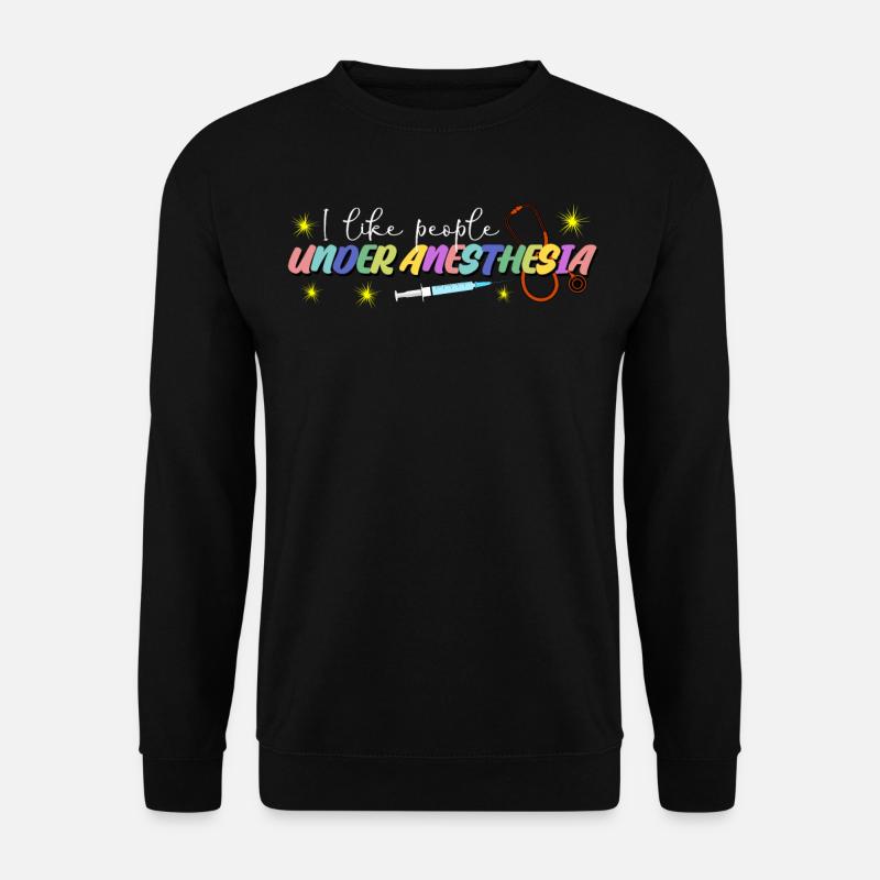 Hospital Nurse Anesthetist Doctor - Unisex Pullover - Schwarz