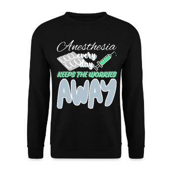 Médecin anesthésiste Infirmière Hôpital - Sweat-shirt Unisexe - noir - Devant - Alina (178cm) & Michal (187cm)
