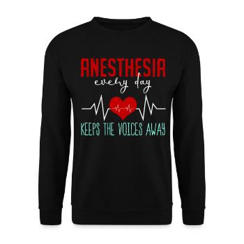Anesthetist Doctor Nurse Medicine - Unisex Sweatshirt - black - Front - Alina (178cm) & Michal (187cm)