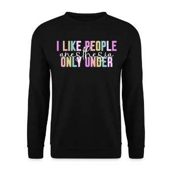 Anesthetist Doctor Hospital Nurse - Unisex Pullover - Schwarz - Vorne - Alina (178cm) & Michal (187cm)