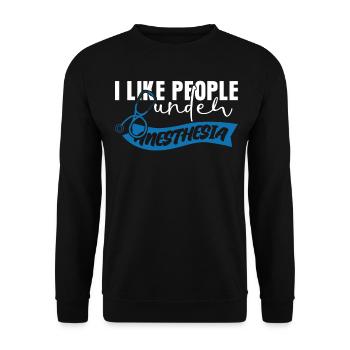 Nurse Anesthetist Doctor Hospital - Unisex Sweatshirt - black - Front - Alina (178cm) & Michal (187cm)