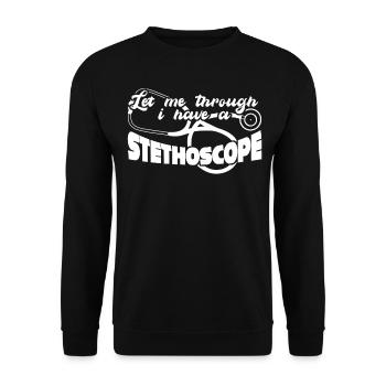Nurse Medicine Anesthetist Doctor - Unisex Sweatshirt - black - Front - Alina (178cm) & Michal (187cm)