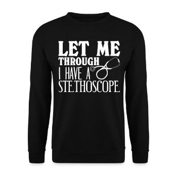 Medicine Anesthetist Doctor Nurse - Unisex Sweatshirt - black - Front - Alina (178cm) & Michal (187cm)