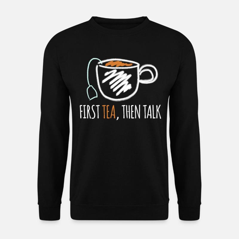 Teapot Tea Cup Tea Mug Tea Bag - Unisex Pullover - Schwarz