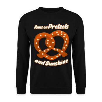 Pretzel - Unisex Pullover - Schwarz - Vorne - Alina (178cm) & Michal (187cm)