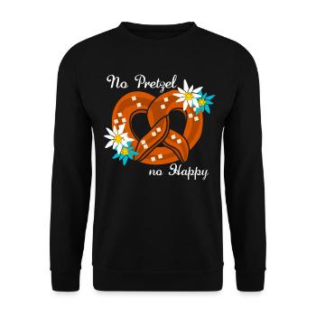 Pretzel Bavaria Pretzels - Unisex Pullover - Schwarz - Vorne - Alina (178cm) & Michal (187cm)
