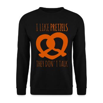 Pretzel Pretzels Bavaria - Unisex Pullover - Schwarz - Vorne - Alina (178cm) & Michal (187cm)