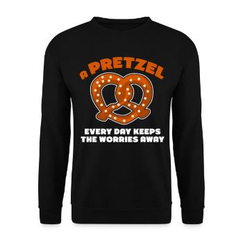 Pretzels Pretzel Bavaria - Unisex Pullover - Schwarz - Vorne - Alina (178cm) & Michal (187cm)