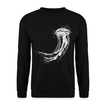 Jellyfish - Unisex Sweatshirt - black - Front - Alina (178cm) & Michal (187cm)