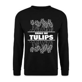 Tulipes Fleurs Fleur Jardin Tulipe - Sweat-shirt Unisexe - noir - Devant - Alina (178cm) & Michal (187cm)