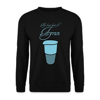 Ayran Drink - Unisex Sweatshirt - black - Front - Alina (178cm) & Michal (187cm)