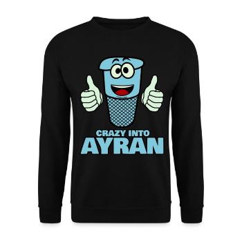 Ayran - Unisex Sweatshirt - black - Front - Alina (178cm) & Michal (187cm)