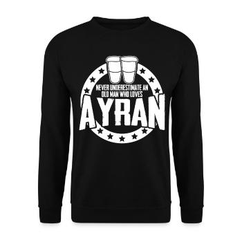 Ayran Doogh Dhallë - Unisex Sweatshirt - black - Front - Alina (178cm) & Michal (187cm)