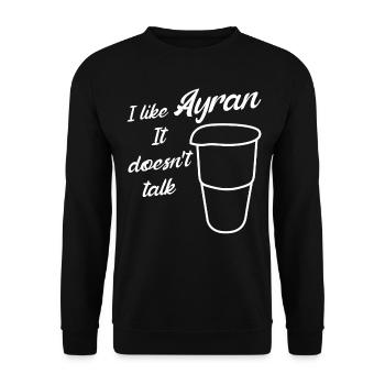 Ayran Doogh - Unisex Sweatshirt - black - Front - Alina (178cm) & Michal (187cm)
