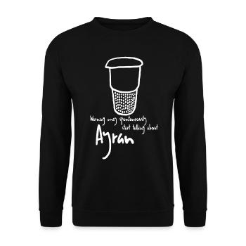 Ayran Joke - Unisex Sweatshirt - black - Front - Alina (178cm) & Michal (187cm)