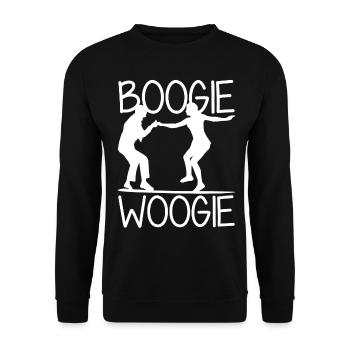 Boogie Woogie Dance Dancing Swing - Unisex Sweatshirt - black - Front - Alina (178cm) & Michal (187cm)