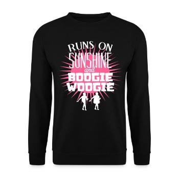 Boogie Woogie Dance Swing - Unisex Sweatshirt - black - Front - Alina (178cm) & Michal (187cm)