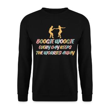 Boogie Woogie Balançoire de danse rétro - Sweat-shirt Unisexe - noir - Devant - Alina (178cm) & Michal (187cm)