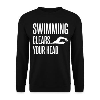 Entraîneur de piscine Nageur - Sweat-shirt Unisexe - noir - Devant - Alina (178cm) & Michal (187cm)