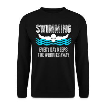 Triathlon Piscine Nageur - Sweat-shirt Unisexe - noir - Devant - Alina (178cm) & Michal (187cm)