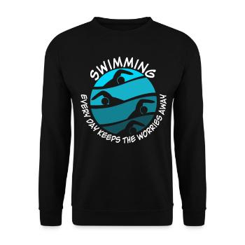 Nageur Piscine Triathlon - Sweat-shirt Unisexe - noir - Devant - Alina (178cm) & Michal (187cm)
