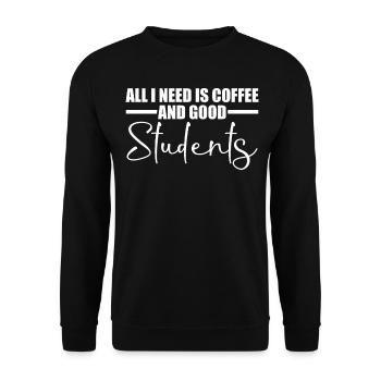 Teacher Teachers School College Students - Unisex Pullover - Schwarz - Vorne - Alina (178cm) & Michal (187cm)