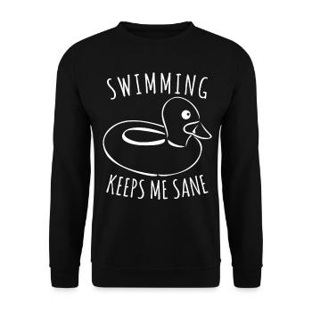 Entraîneur de natation Nageur de piscine - Sweat-shirt Unisexe - noir - Devant - Alina (178cm) & Michal (187cm)