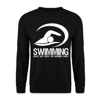 Piscine Triathlon Nageur - Sweat-shirt Unisexe - noir - Devant - Alina (178cm) & Michal (187cm)