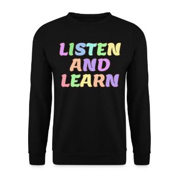 Professeur des écoles Enseignants Enseignement - Sweat-shirt Unisexe - noir - Devant - Alina (178cm) & Michal (187cm)