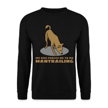 Mantrailer Dogs Mantrailing - Unisex Sweatshirt - black - Front - Alina (178cm) & Michal (187cm)