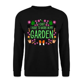 Garden Hobby Gardener Gardener Gala Builder - Unisex Sweatshirt - black - Front - Alina (178cm) & Michal (187cm)