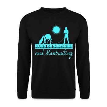 Mantrailing and Sunshine Mantrailer - Unisex Sweatshirt - black - Front - Alina (178cm) & Michal (187cm)