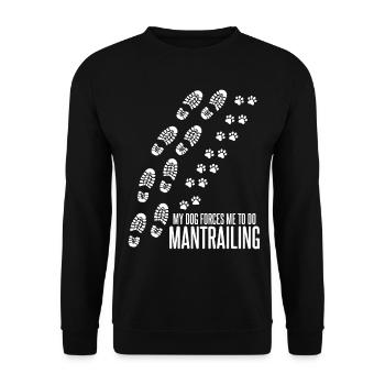 Mantrailing Mantrailer Dogs - Unisex Sweatshirt - black - Front - Alina (178cm) & Michal (187cm)