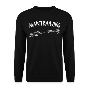 Mantrailing Joke Mantrailer Dog - Unisex Sweatshirt - black - Front - Alina (178cm) & Michal (187cm)