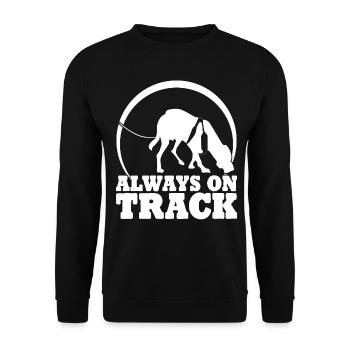 Mantrailing Mantrailer Dog - Unisex Sweatshirt - black - Front - Alina (178cm) & Michal (187cm)