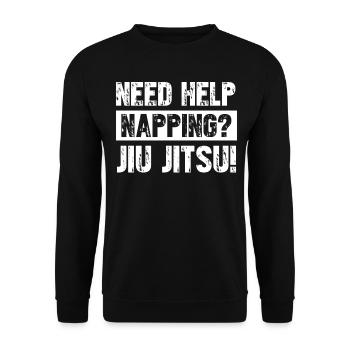 Ju-Jitsu BJJ Jujutsu Jiu-Jitsu - Unisex Sweatshirt - black - Front - Alina (178cm) & Michal (187cm)