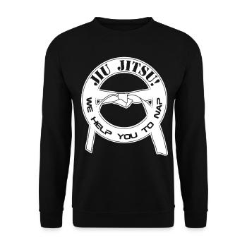 Ju-Jitsu Joke Brasilian Jiu-Jitsu BJJ - Unisex Pullover - Schwarz - Vorne - Alina (178cm) & Michal (187cm)