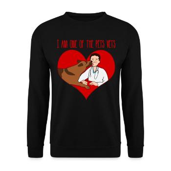 Veterinary Assistant Dog Veterinarian - Unisex Sweatshirt - black - Front - Alina (178cm) & Michal (187cm)