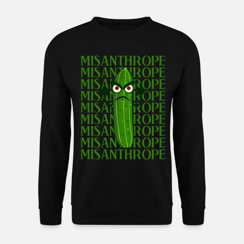 Misanthrope Grumpy Cucumber Dislike - Unisex Sweatshirt - black