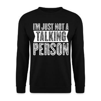 Misanthropist Grumpy Misanthrope - Unisex Pullover - Schwarz - Vorne - Alina (178cm) & Michal (187cm)