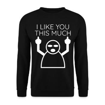 Grumpy Misanthrope Misanthropist - Unisex Pullover - Schwarz - Vorne - Alina (178cm) & Michal (187cm)