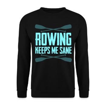 Rowing Club Rowing Boat Paddles - Unisex Pullover - Schwarz - Vorne - Alina (178cm) & Michal (187cm)