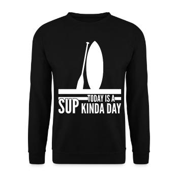 Stand up paddling SUP board - Unisex Sweatshirt - black - Front - Alina (178cm) & Michal (187cm)