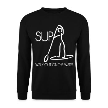 Stand up Paddling Paddles SUP Board - Unisex Sweatshirt - black - Front - Alina (178cm) & Michal (187cm)