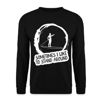 SUP Board Stand up Paddling Paddle - Unisex Sweatshirt - black - Front - Alina (178cm) & Michal (187cm)