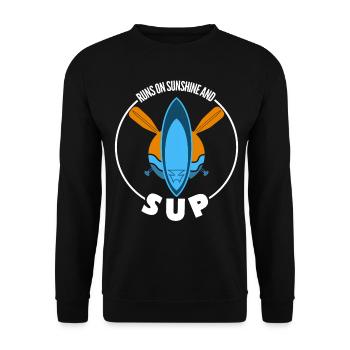 SUP Board Stand up Paddling Paddles - Unisex Sweatshirt - black - Front - Alina (178cm) & Michal (187cm)