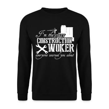 Construction Worker Construction Manager - Unisex Pullover - Schwarz - Vorne - Alina (178cm) & Michal (187cm)