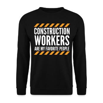 Construction Manager Construction Worker - Unisex Pullover - Schwarz - Vorne - Alina (178cm) & Michal (187cm)